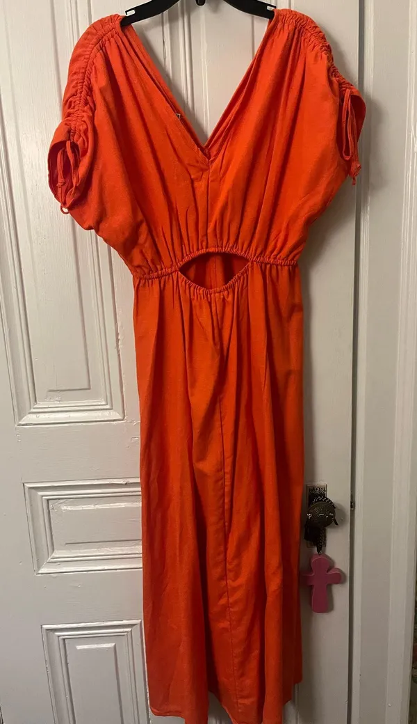 Marshalls Maxi Dress Orange - Image 2