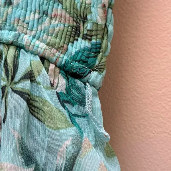Miss Avenue Floral Print Tiered Ruffle Mini Dress Size Small Tropical Resort - Image 6