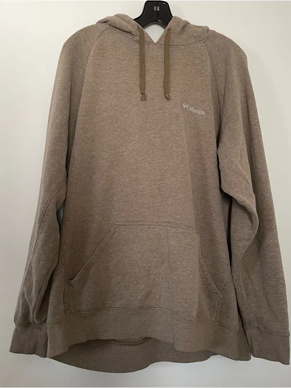 Columbia Hoodie Womens 1X Pullover Taupe Brown Fleece Granola Outdoor Hiking - Image 2