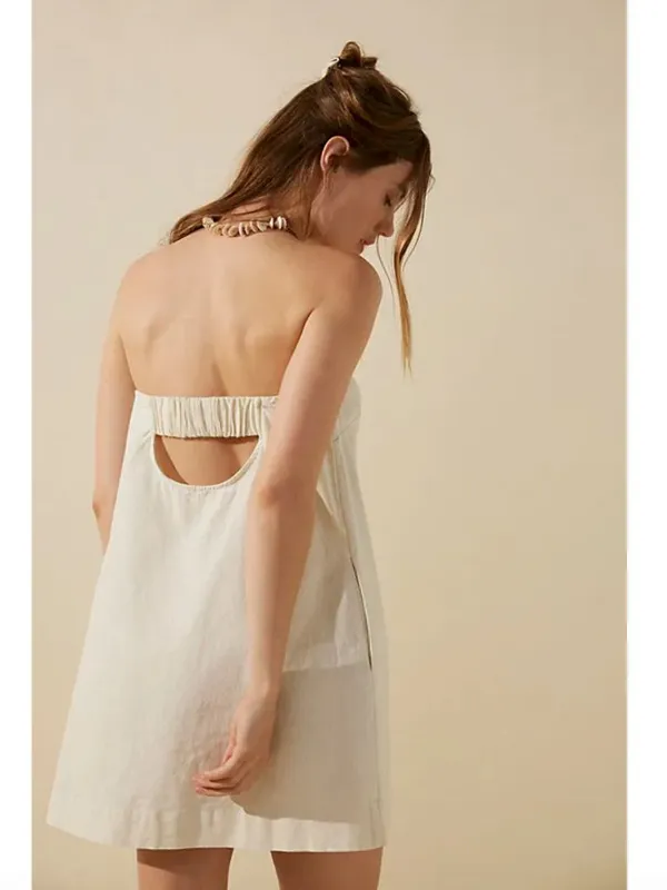 Free People Free-est Essentially the Best Cotton-Linen Mini Dress - Image 3
