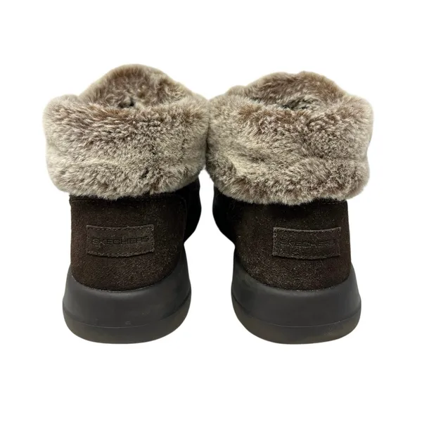 Skechers Slip On On-the-Go Joy Water Repellent Suede Boots with Faux Fur Trim 10 - Image 2