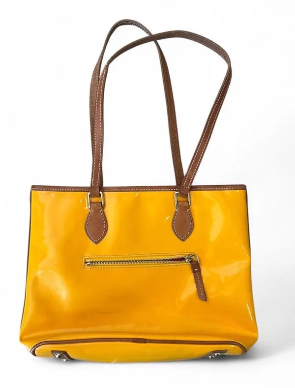 Dooney & Bourke Inc. Venus Richmond Shopper in Yellow patent leather tote bag - Image 2