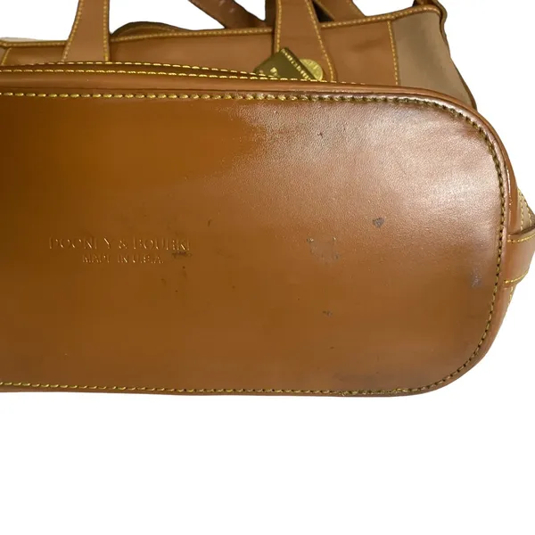 Vintage Dooney and Bourke Leather Trim Canvas Shoulder Bag - Image 11