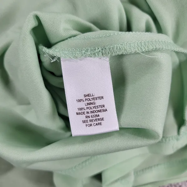 CB established 1962 Womens Dress 14 Green V-Neck Pleated Front Tie Waist Flowy - Image 5