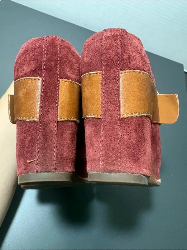 KORK-EASE Shanaya Burgundy Suede Clog Mules - Image 4