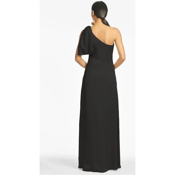 NWOT Sachin & Babi Chelsea One Shoulder Bow Gown in Black sz 2 - Image 3