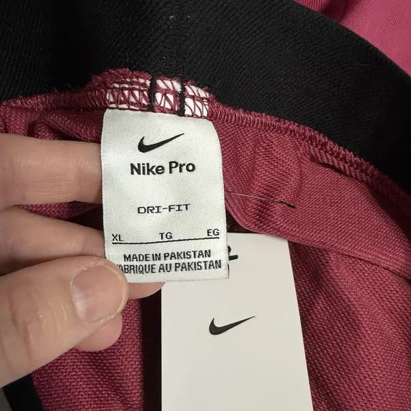 Nike Pro‎ Kids XL High Rise Full Length Fleece Jogger Pants Pink HV0289 NWT - Image 9