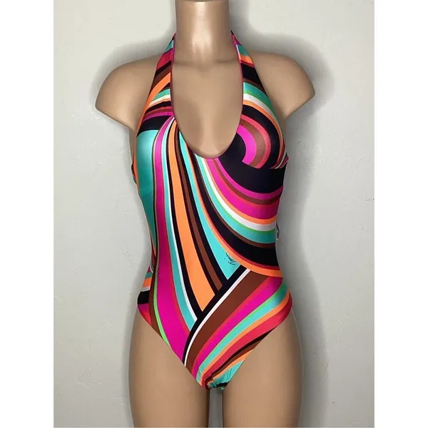 New. Trina Turk plunge reversible swimsuit. 14. Retails $172 - Image 4
