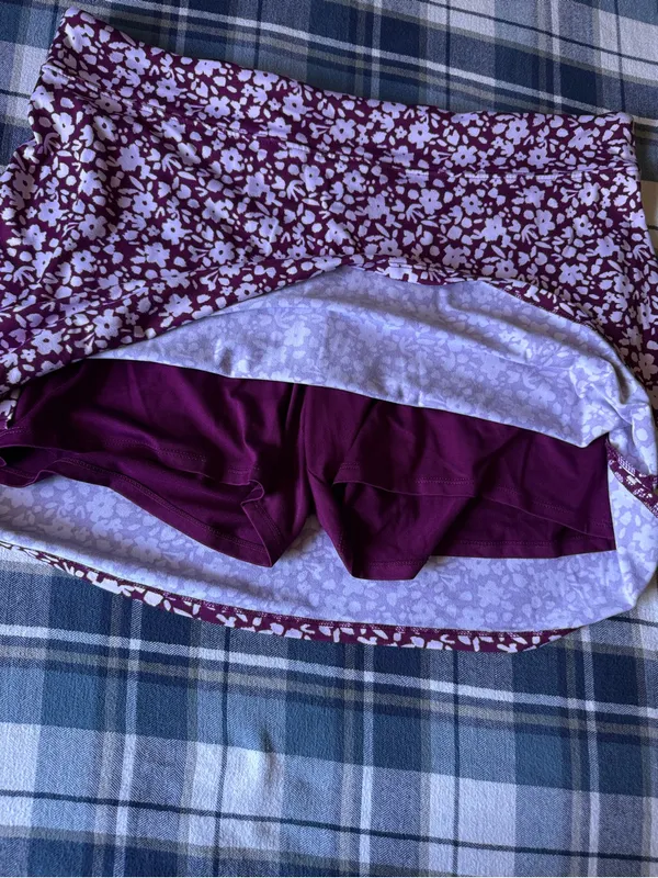 Tranquility by Colorado Clothing Burgundy Floral Mini Skirt - Image 6