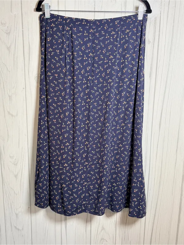 MADEWELL Ruffle Wrap Midi Skirt in Spring Fling, 10, Feminine Floral Cottagecore - Image 9