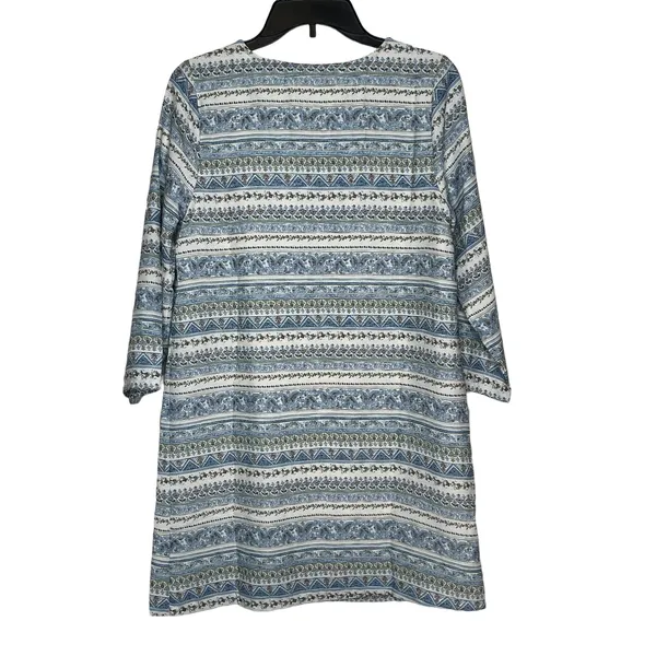 Entro Women's Shift Dress Tunic Floral Tasseled Tie‎ Long Sleeve Lace Up Small - Image 10