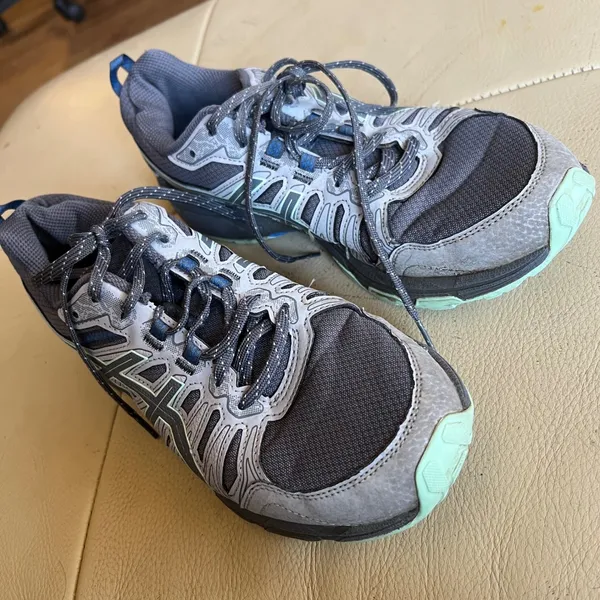 ASICS Gel-Venture 7 Womens Trail Running‎ Shoes Grey Mint 1012A477 Size 9.5 Wide - Image 3