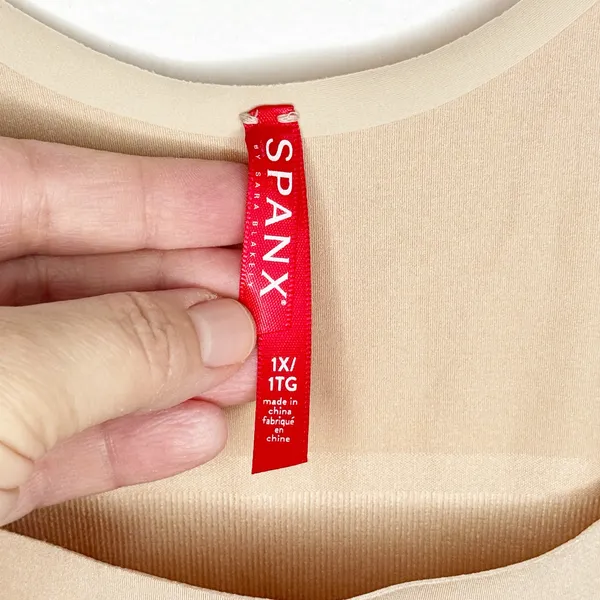 SPANX OnCore Open-Bust Mid Thigh Bodysuit Soft Nude NEW Size 1X Slimming Shaping - Image 5