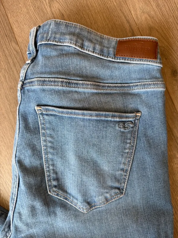 Hollister Women’s Light Blue Skinny Jeans HighRise Super Skinny Size 13R - Image 6