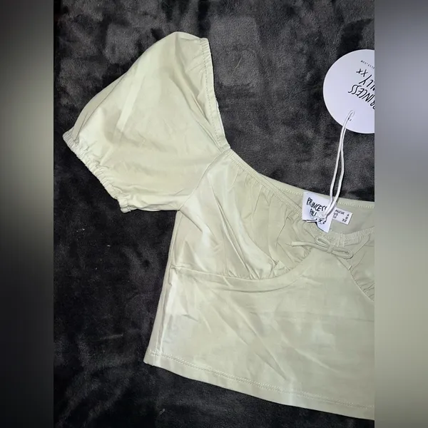 Princess Polly Kendall Crop Top in Sage Size 0 New with tag - Image 9