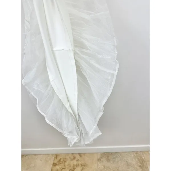 Lulus Sweetest Success White Organza Tiered One-Shoulder Midi Dress Medium NWT - Image 10