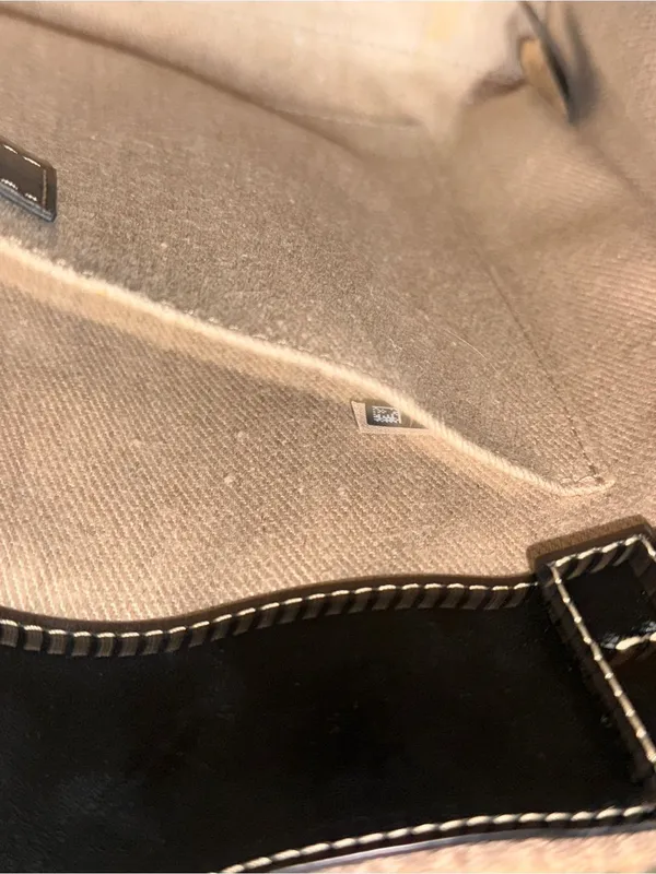 Chloé Beige and Brown Striped Canvas Tote with Logo Straps - Image 7