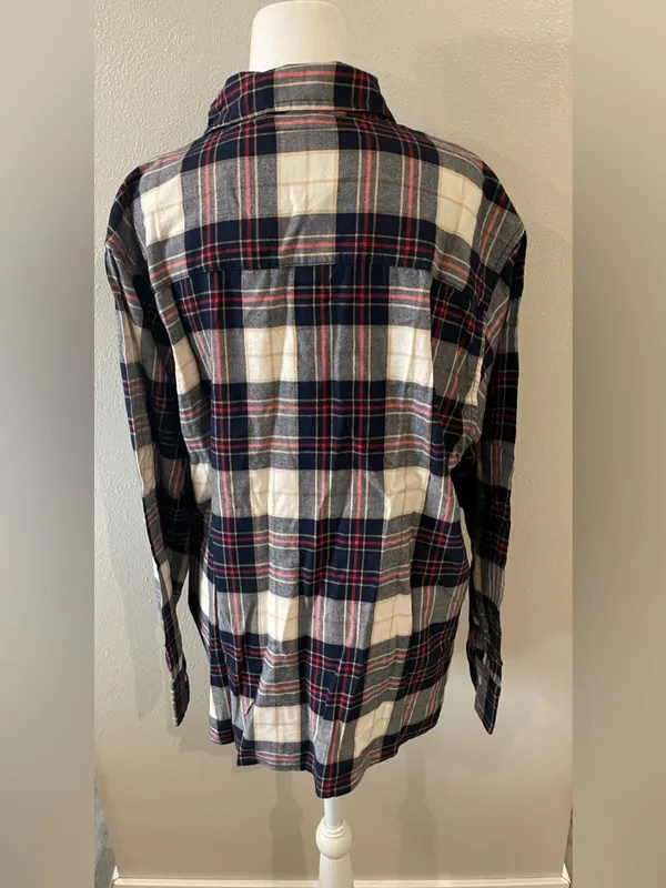 Aerie Off-Duty Plaid Flannel Button Down - Image 4