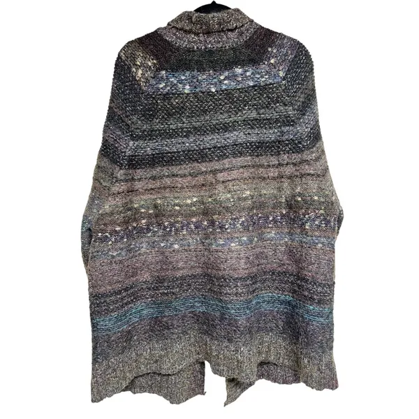 Free People Starlight Shadow Poncho Cardigan Women's Size Medium‎ - Image 2