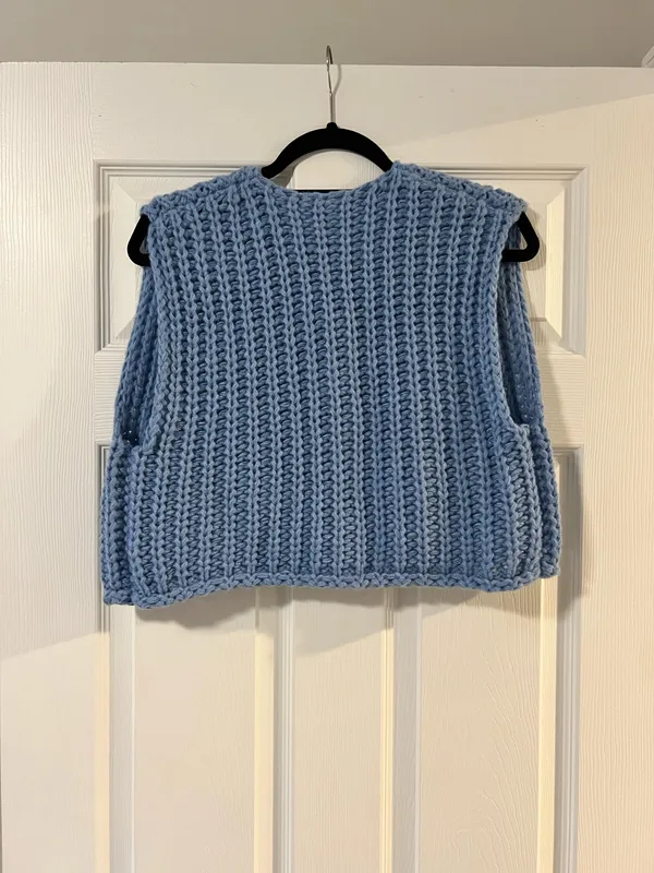 Button up sweater Blue - Image 3