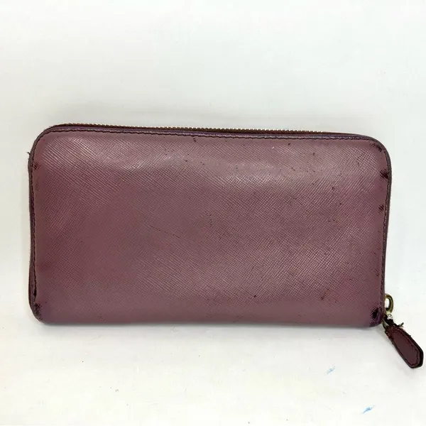 Prada Purple Saffiano Leather Zippy Wallet - Image 4