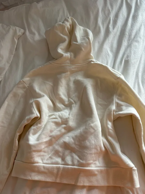 Cropped Zip-Up Hoodie H&M cream - Image 2