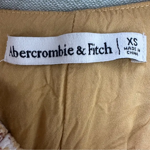 Abercrombie & Fitch Women’s Yellow Floral Halter Shorts Romper Size XS - Image 5