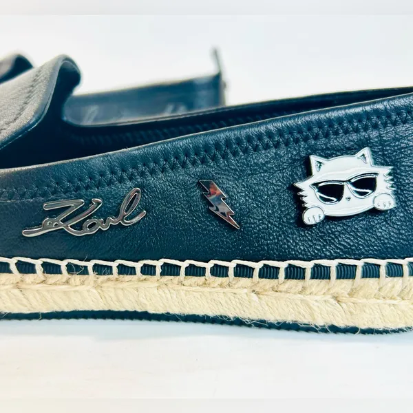 Karl Lagerfeld Paris Women's Michaela Embellished Slip-On Espadrille Flats 7.5 - Image 6