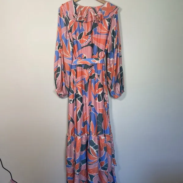 Eloquii Maxi Dress Tropical Vacation Cruise Beach Pool Colorful‎ Size 16 Floral - Image 10
