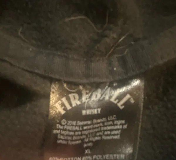 Fireball Hoodie Black Size XL - Image 2