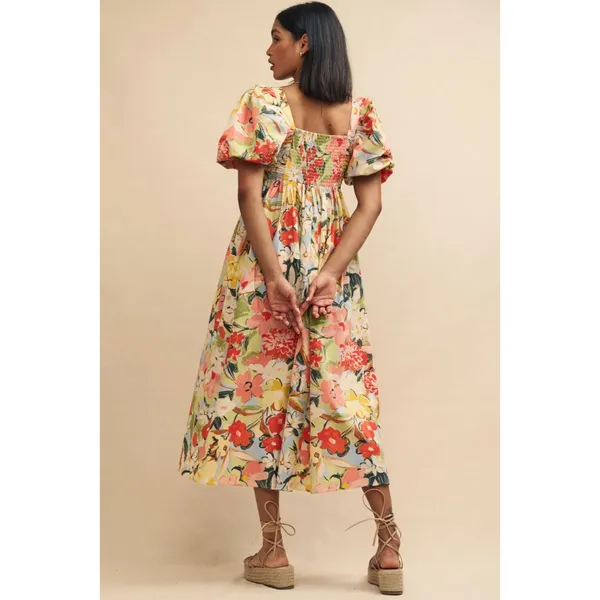 NOBODY'S CHILD Nova Floral Print Midi Dress Size Medium - Image 3