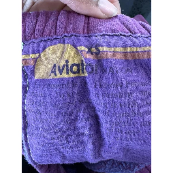 Aviator Nation Sweatpants Women's Size‎ XS Purple - Image 4
