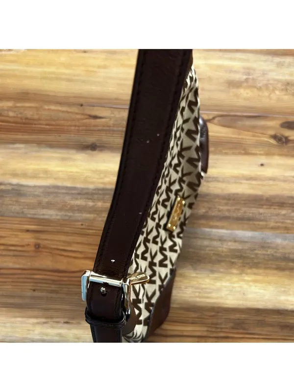 Michael Kors Women's Brown and Cream Shoulder Bag #260125 - Image 7