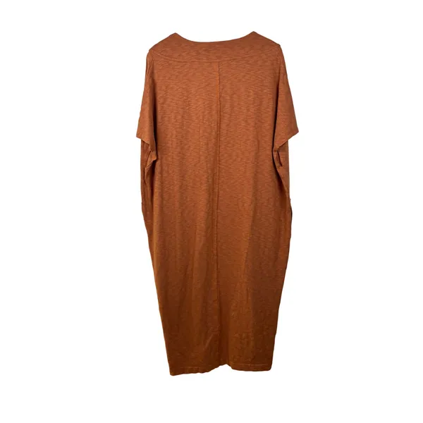 Free People FP Beach‎ Sun Shower Maxi Dress Womens Small Orange Copper Pockets - Image 9