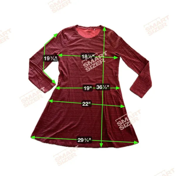 Toad & Co Large Windmere Long‎ Sleeve Dress Organic Cotton Tencel Mahogany Red - Image 4