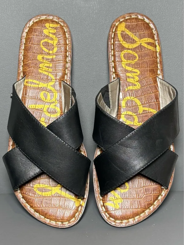 Sam Edelman Gertrude Black Slip-On Sandals Women’s Size 7.5 - Image 2