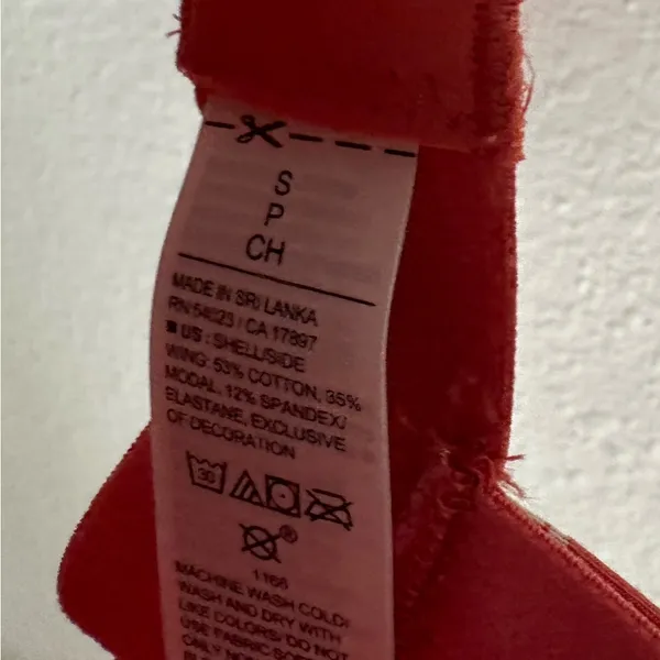 OLD NAVY SALMON Floral Print Bralette with white flowers. - Image 2