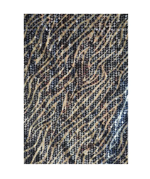 Gold Black Sequin Strapless Mini Dress Size M - Image 3