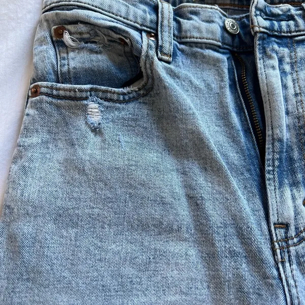 Abercrombie & Fitch Light Blue Crop Wide Leg Jeans - Image 3