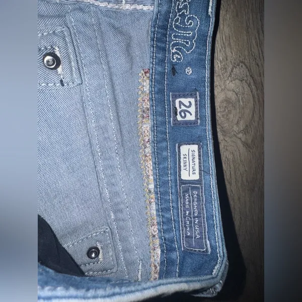 Miss Me Signature Skinny rhinestone embellishments denim low waist jeans 26 - Image 3