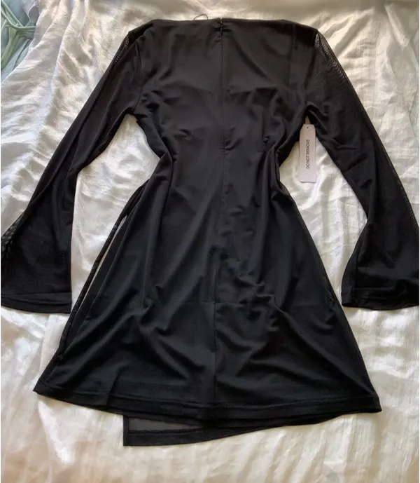 Princess Polly Martinez Long Sleeve Mini Dress Black - Image 6