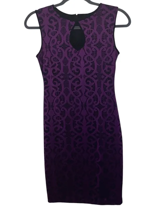Vintage Cache Y2K Jacquard Keyhole Sheath Dress Gothic Brocade whimsigoth dress - Image 3