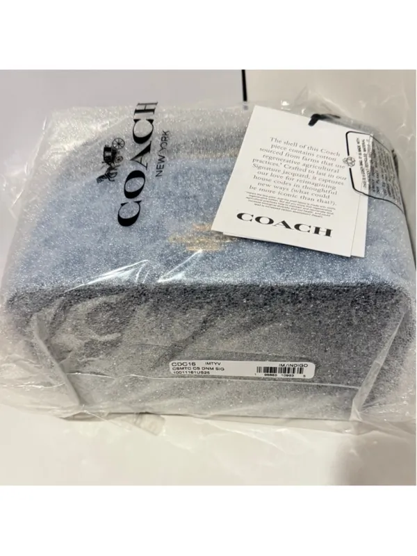 NEW Coach Signature Denim Cosmetic Case with Mirror – NWT | CDC16 - Image 5