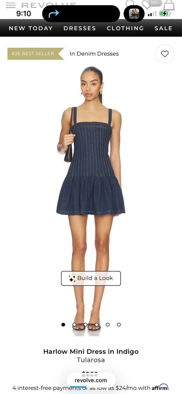 Revolve Denim Mini Dress - Image 2