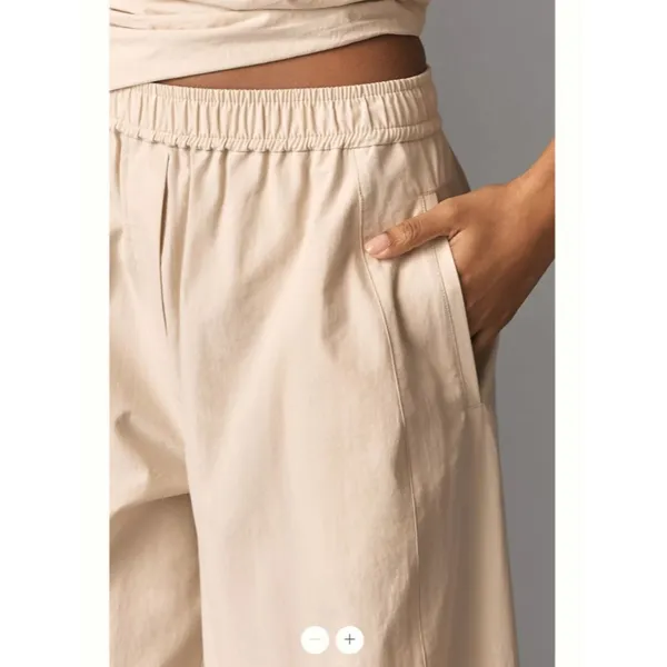 Anthropologie Maeve Sporty Poplin Pull-On Trousers - Image 3