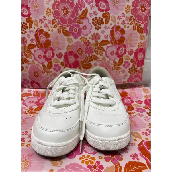Dr. Scholl’s 6.5 Dink It White Low Top Lace Up Faux Leather Pickleball Sneakers - Image 4