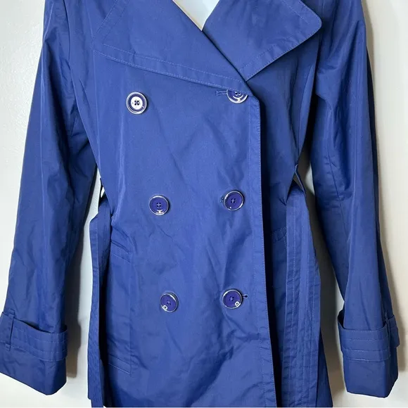 London Fog‎ Blue Belted Jacket Size S - Image 7