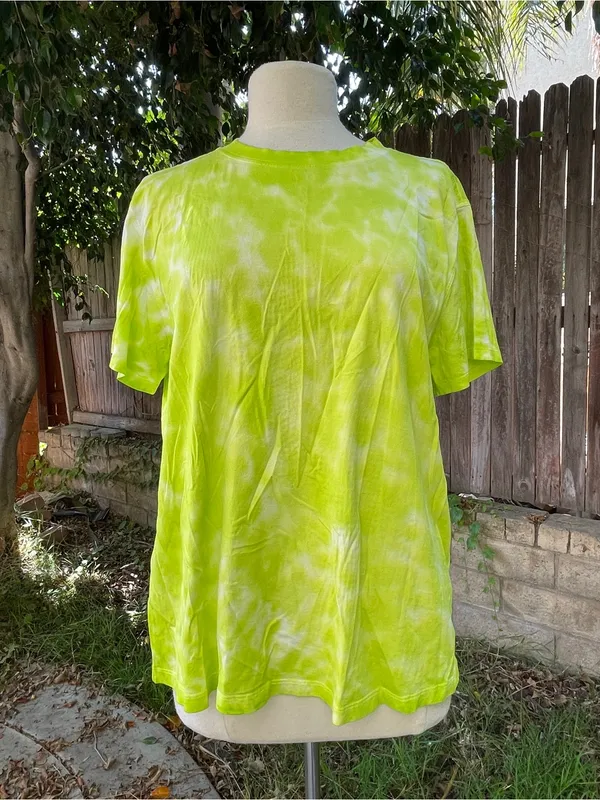 Lululemon All yours cotton t-shirt Tie-Dye neon lime Crewneck outdoor gym active - Image 4