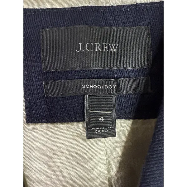 J. Crew Schoolboy Long Sleeve Wool Blend Lined Gold Buttons Blazer 4 Navy Blue - Image 8