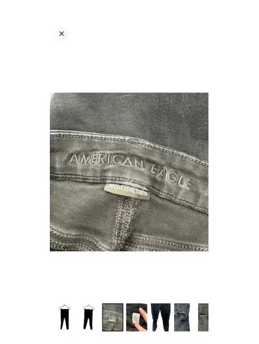 American Eagle Next Level Stretch Black Distressed Skinny Jeans 4 Short - Image 6